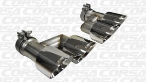 Ford Mustang Performance Exhaust - CORSA Performance - Polished Quad Tips - `15-`18